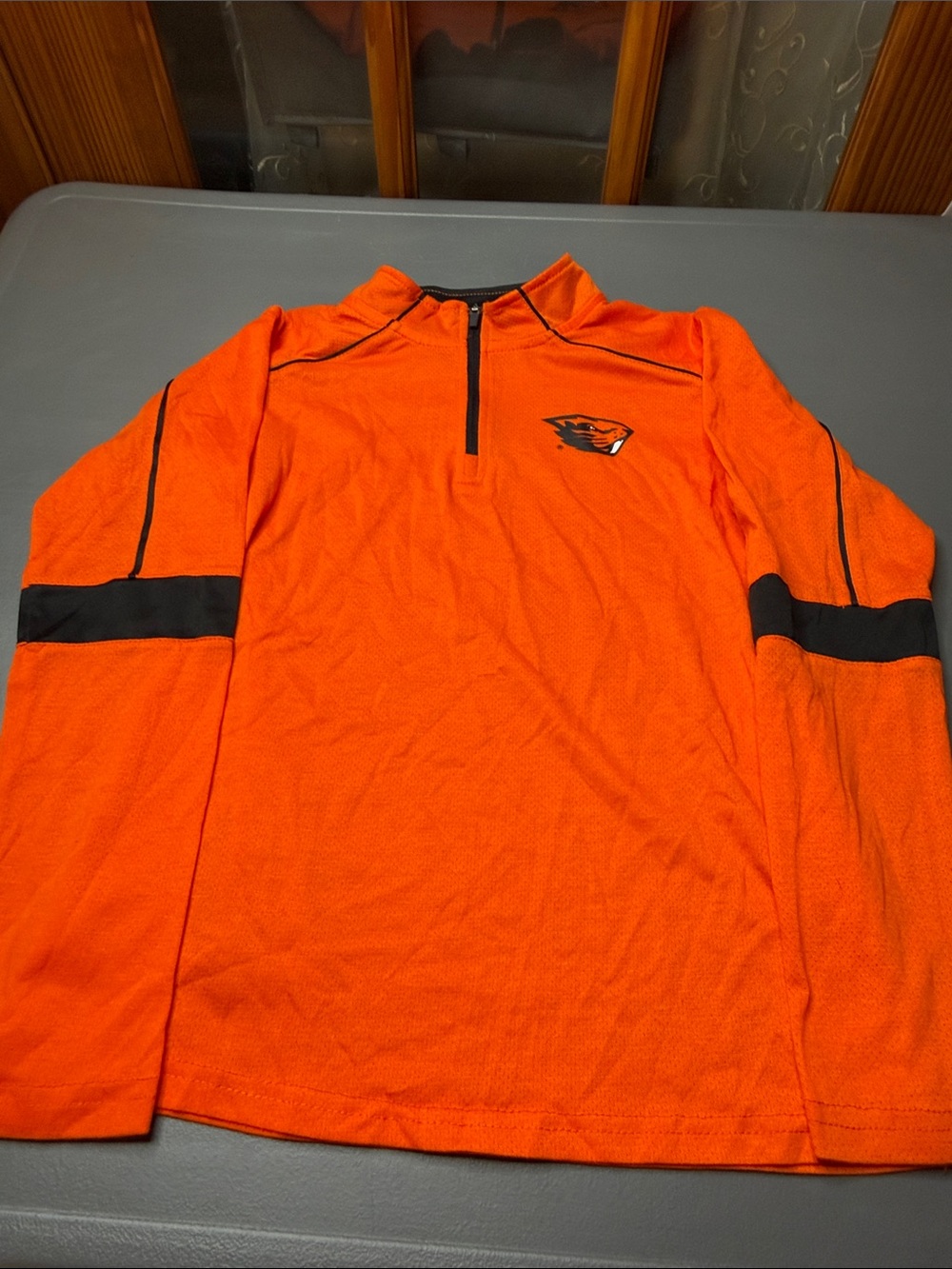 🦫 Kid’s Oregon State Beavers. Long-Sleeve Quarter-Zip Performance. Size: S/8-10